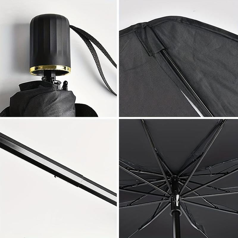 Foldable Anti-Uv Windshield Sunshade, Multipurpose Car Front Window Heat Protective Umbrella for Sedan Suvs, Car Exterior Accessories, Portable Retractable Durable Sun Shade, Windscreen Shade Cover